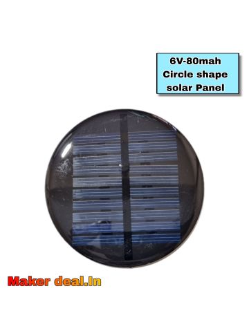 6V -80 Mah Circle shape Solar panel
